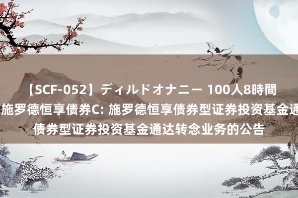 【SCF-052】ディルドオナニー 100人8時間 施罗德恒享债券A,施罗德恒享债券C: 施罗德恒享债券型证券投资基金通达转念业务的公告