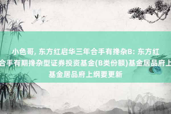 小色哥, 东方红启华三年合手有搀杂B: 东方红启华三年合手有期搀杂型证券投资基金(B类份额)基金居品府上纲要更新