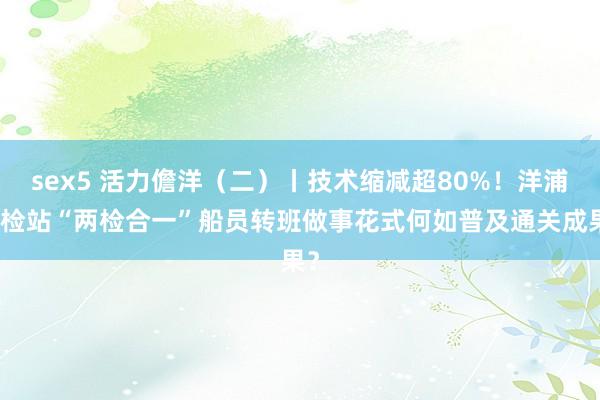 sex5 活力儋洋（二）丨技术缩减超80%！洋浦边检站“两检合一”船员转班做事花式何如普及通关成果？